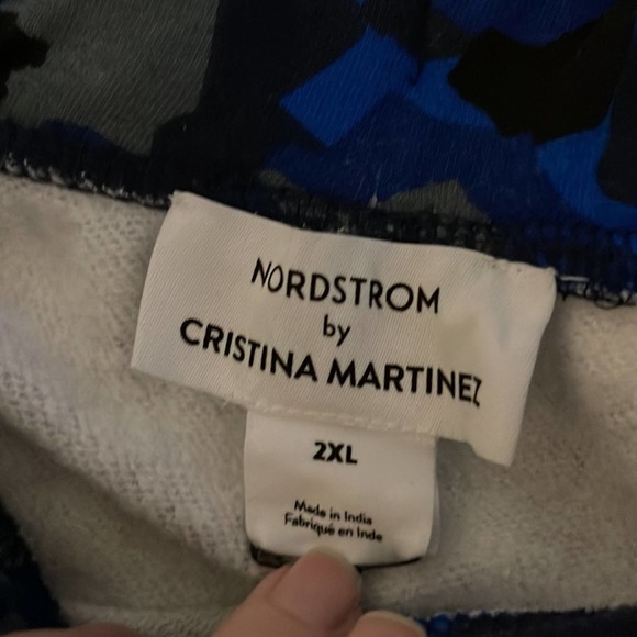 Nordstrom by Christina Martinez Blue Camo Joggers NWT Size 2X - Picture 7 of 8
